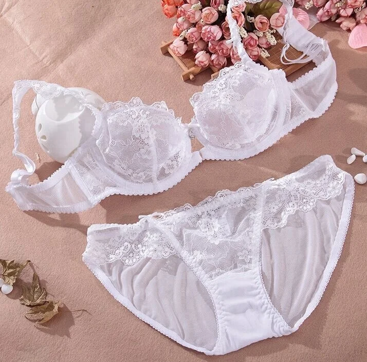 
B1006 Cheapest Price Sweet Girl Ladies Lace Net Bra and Panties Set 