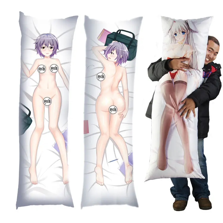 Nude anime body pillow.