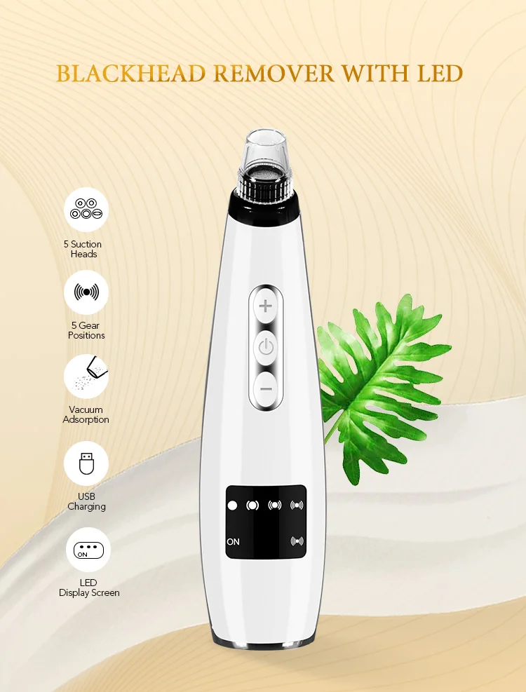 Electric Hot Blackhead And Pimple Removal Vacuum Suction Heated