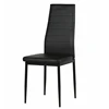 DT-37 Latest Stylish Stainless Steel Dining Table with Chair/Glass Dining Table & 6 Black PU Chairs Set