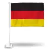 custom logo polyester car flags with plastic pole and c clip window flag
