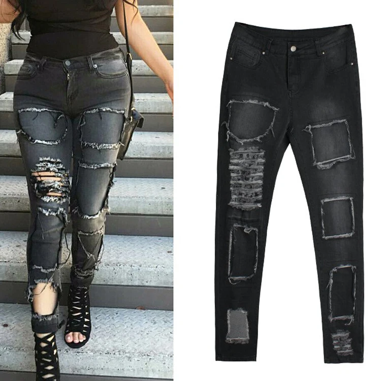 

2019 Fashion Skinny Pantalones Women Jeans Slim Fit Denim Pants