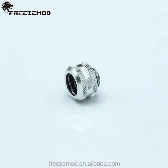 

OD14mm rigid tube fitting hard tube fitting fast twist with G1/4 threads for acrylic tube/PETG tube/copper tube. YGKN-C14MM-S, Silver