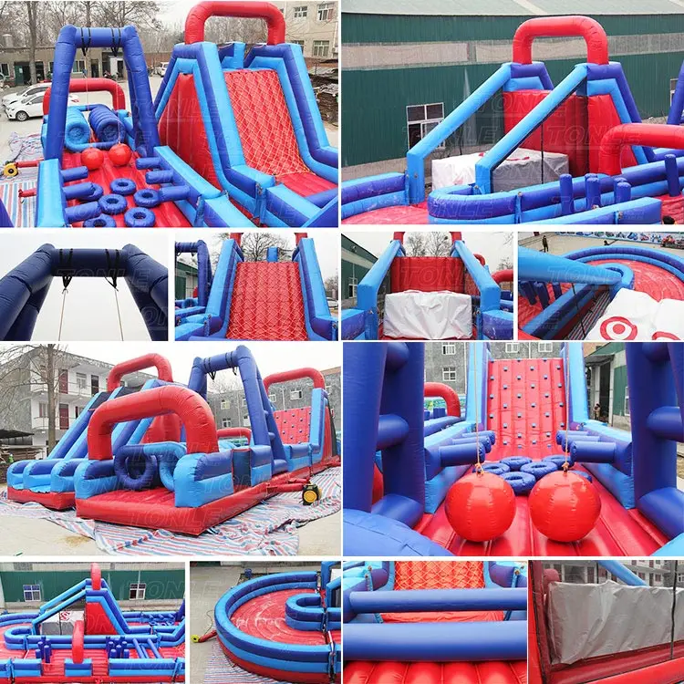 Rugged Warrior 180 Degree Inflatable Obstacle Course/inflatable Assault ...