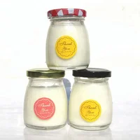 

100ml Wholesale Cute jam/ yogurt/ pudding glass jar/ bottle/ container with metal screw lid