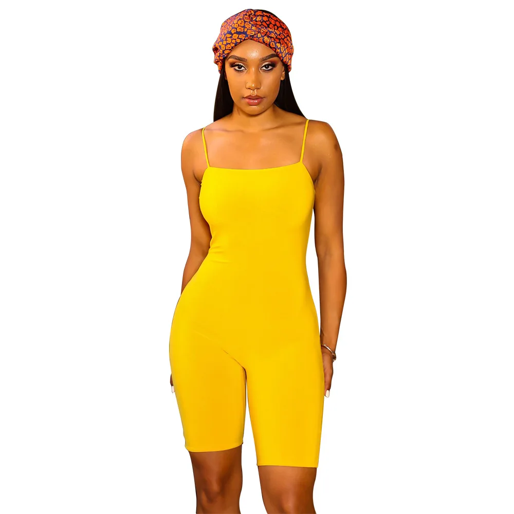 

Wholesale summer women female clothing plus size sport gym yoga bodycon jumpsuit shorts, N/a