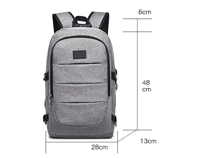 Modern 15.6 Inch Computer Rucksack Password Lock Anti Theft Travel ...