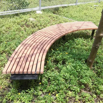 Factory Design Circular Wooden Garden Benches Half Round Garden Bench
