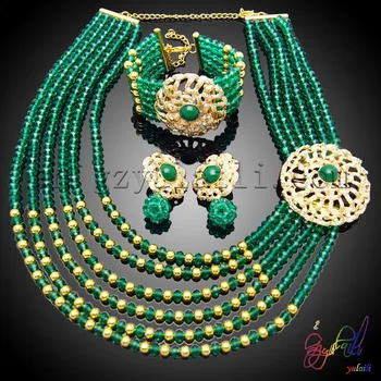 green beads jewellery