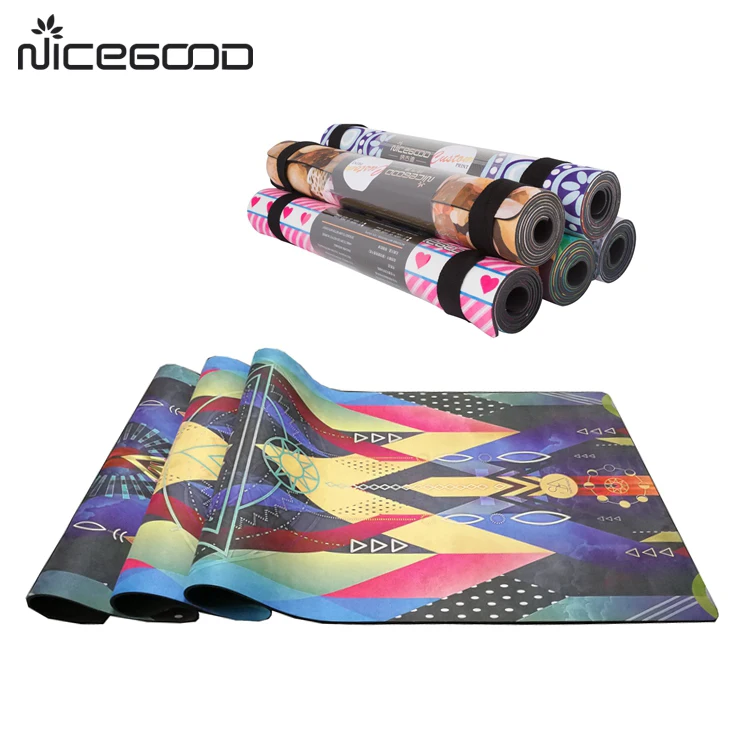 

Gymnastics Private Label Large Size Heat Transfer Printing Full Color Fitness Yoga Mats With Bag, Cmyk full color artwork/ logo