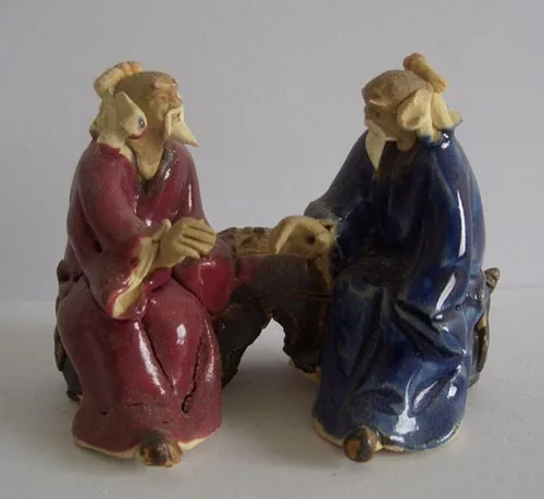 
High Fired Hand Made Clay Figurine 