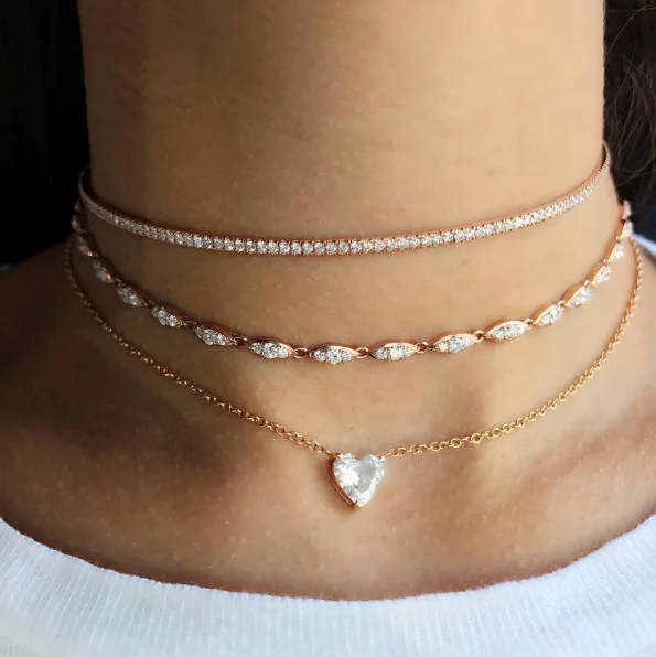 2017 factory custom green crystal big stone fashion women jewelry choker uneven stone necklace