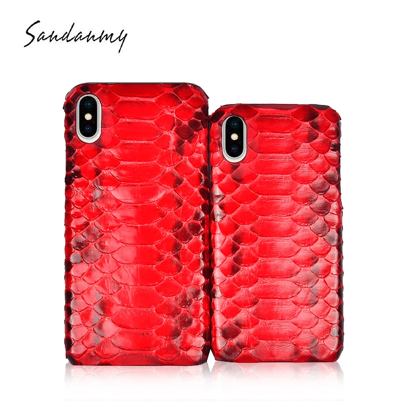 

2019 latest luxury fashion natural Great Feel phone case IPHONExs/max python leather case snake skin case, N/a