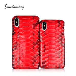 2019 latest luxury fashion natural Great Feel phone case IPHONExs/max python leather case snake skin case