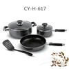 High quality non-stick coating pan cookware set with powder