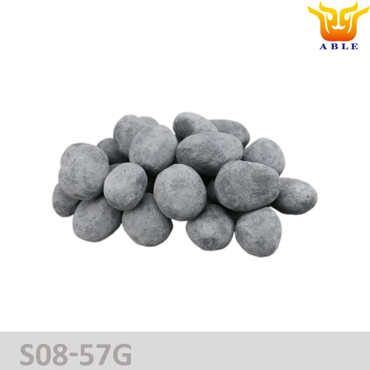 Gas Log Ceramic Pebble Stones For Gas Fireplace Ethanol Alcohol