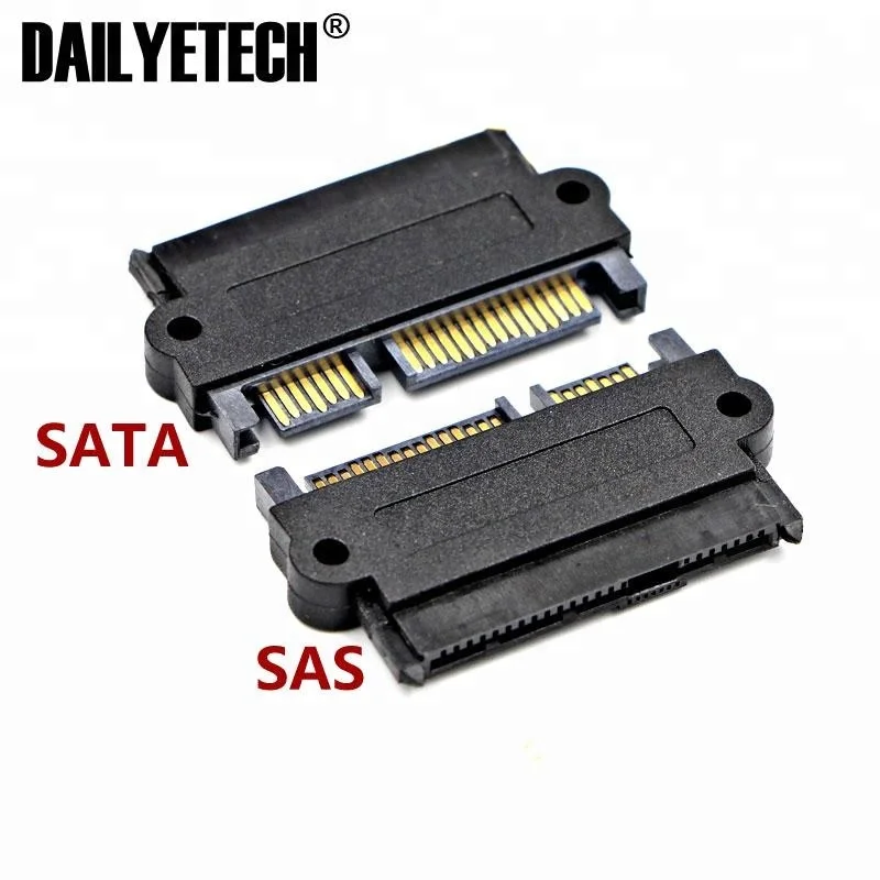 

SFF-8482 computer cable connectors SAS to SATA 22 pin Hard Disk Drive Raid Adapter with 15 Pin Power Port, Black