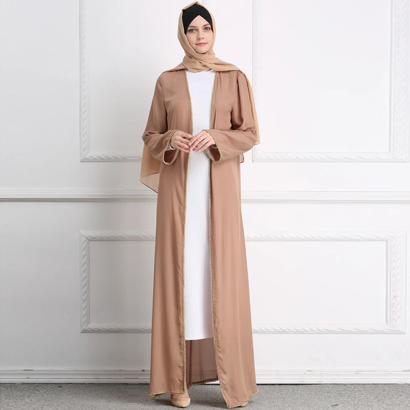 

Wholesale soft crepe abaya women long dress comfortable casual clothes for muslim women abaya clothing