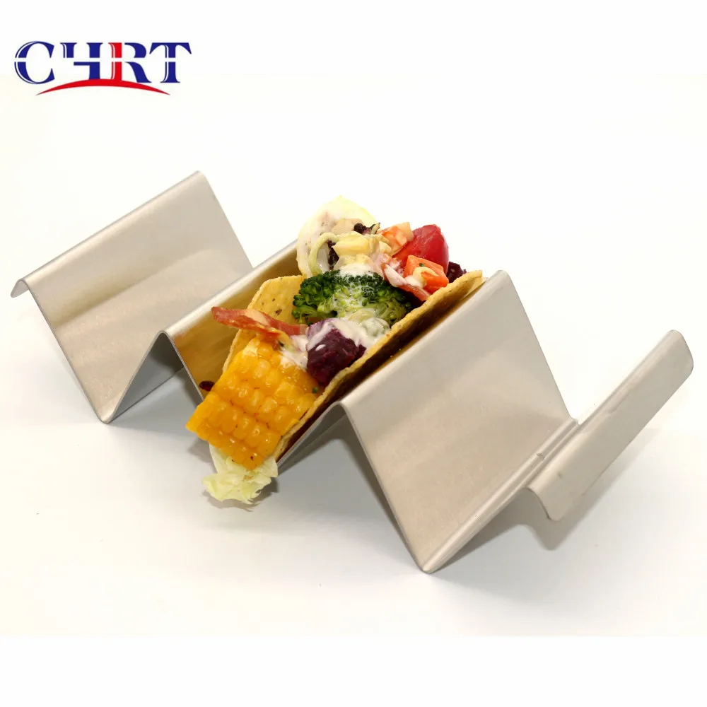 

CHRT Stainless Steel Bolsas Biodegradables Taco Holder for Restaurant & Home Use, Silver