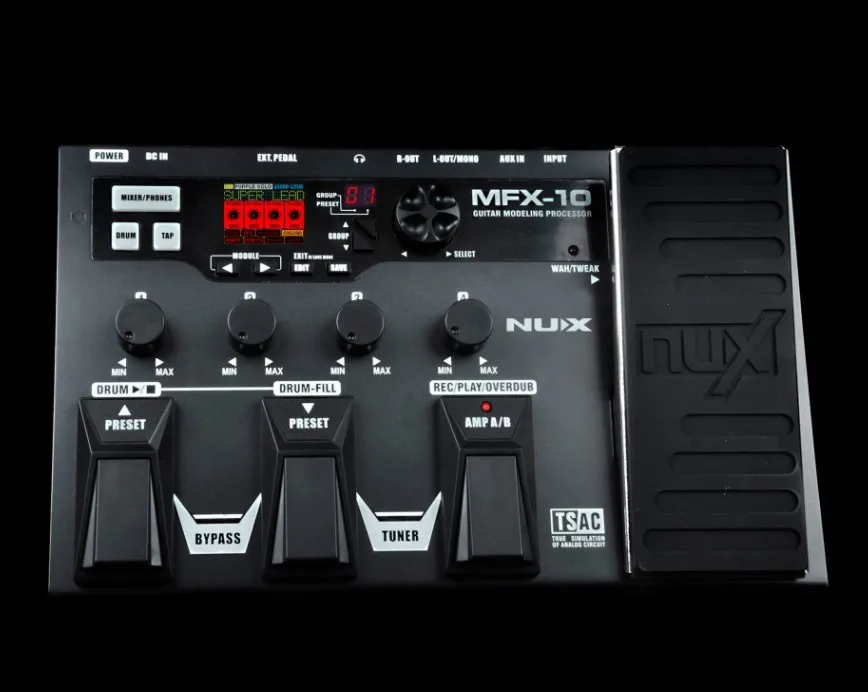 

NUX MFX-10 Wholesale guitar multi effects pedal, Black