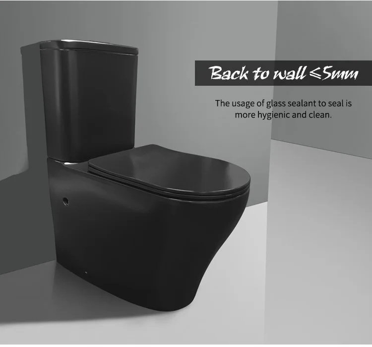 Black toilet urea seat cover 3/4.5L wels matte finish