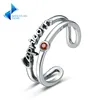 Authentic 925 Sterling Silver Capricorn Double Layer Open Finger Rings for Women Jewelry