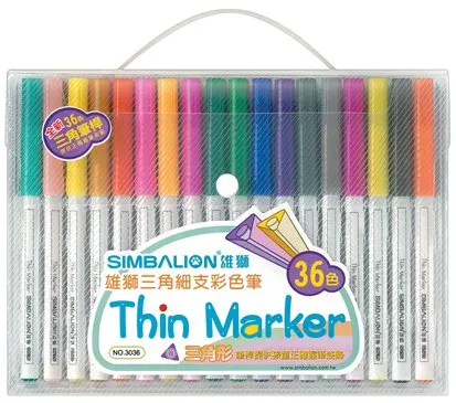 thin colored markers