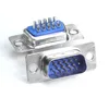 VGA DB15 Male And Female 3-Row 15-Pin Plug Converter Adapter Simple Metal Shell Connector