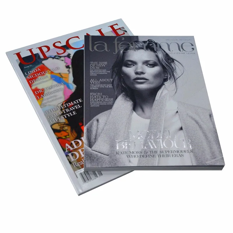 
cheap fashion full color monthly magazine book printing service 