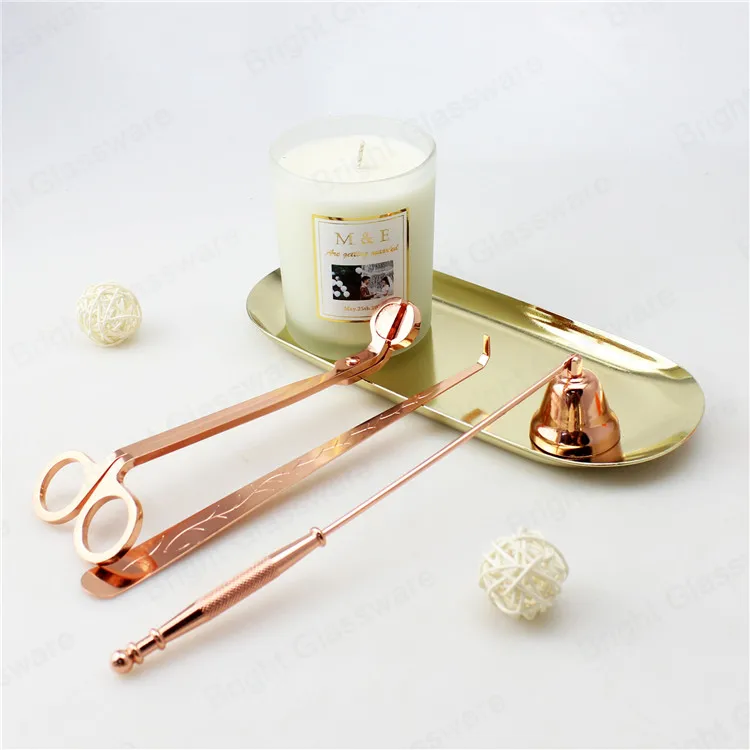 3 In 1 Luxury Candle Tools Wholesale Rose Gold Candle Care Kit For