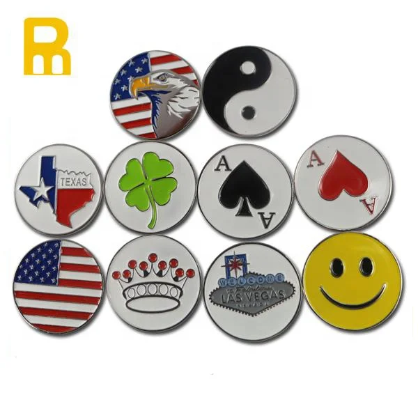 

custom logo double side golf ball marker golf accessories, Pantone color