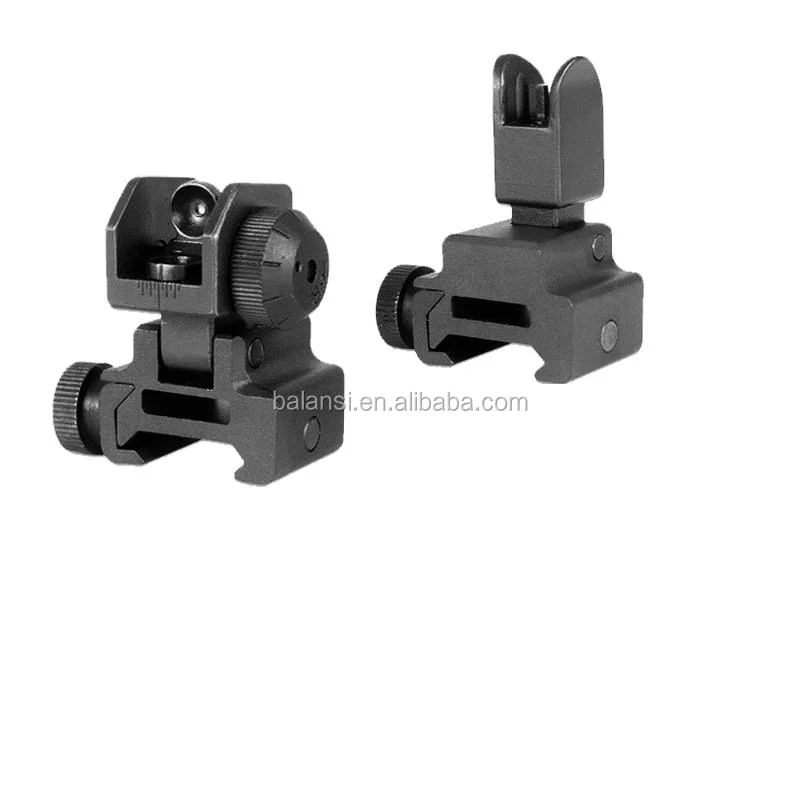

Tactical Iron Flat Top Front Rear Flip-up Sight Combination Set, Black