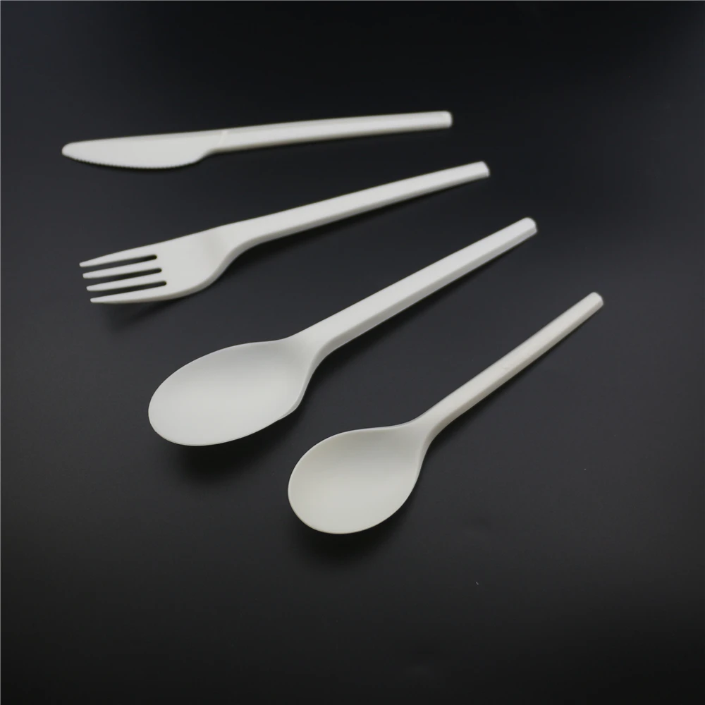 Corn Starch Biodegradable Cutlery Plastic Pla Cutlery Compostable Fork
