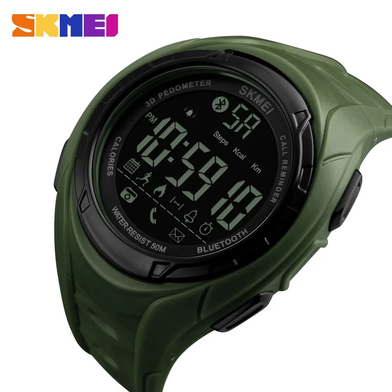 

SKMEI Outdoor Men Digital smart Watch Waterproof Pedometer Smart Chrono Calories Watches Remote Camera Wristwatches relogio