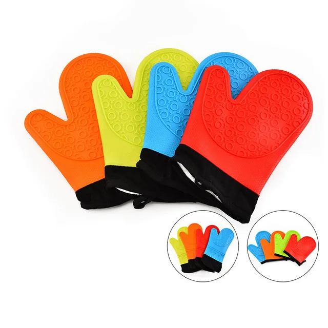 

Food Grade Silicone Pot Holder Oven Mitt Set Gloves