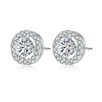 

Hot Sale Romantic Jewelry Stud Earrings For Wedding Elegant Silver Color AAA Cubic Zirconia Stone Earring Dropshiping NS91126