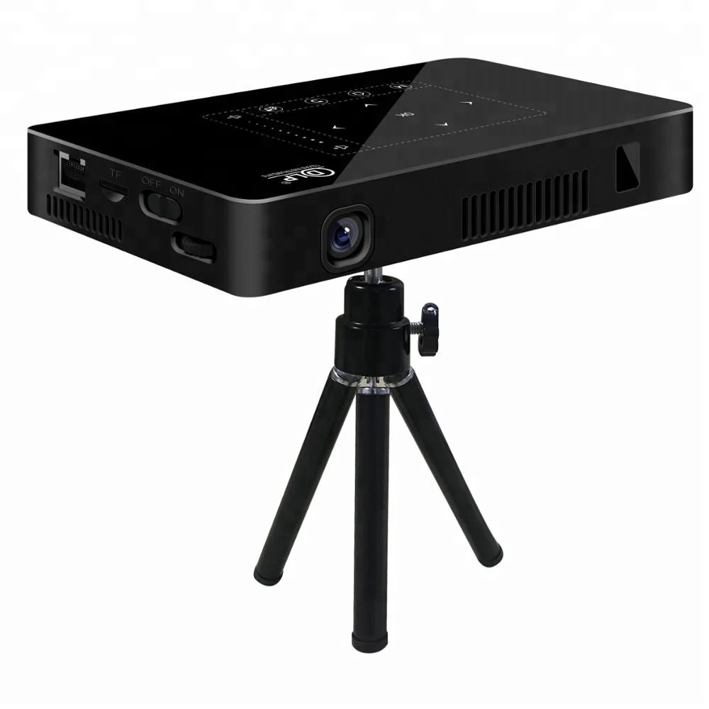

LSP home theater Portable DLP LED Mini Pocket projector With 4k docoding and ir&touch Control Projector P10, Black or white