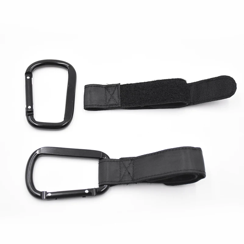 

Premium stroller hook big D-RING Mighty Buggy Hook, Black or custom