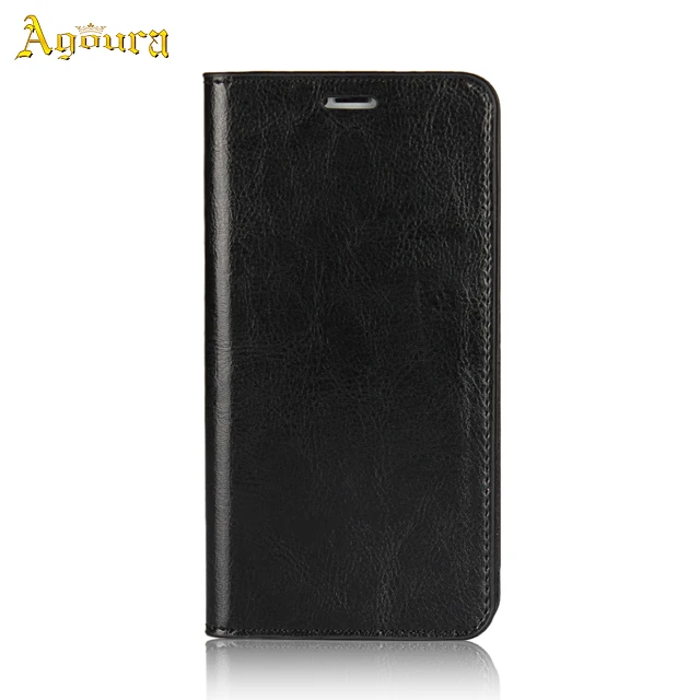 

Custom Crazy Horse Oil Side Leather Holster For IphoneX Elegant Multi-Functional Mobile Phone Holster