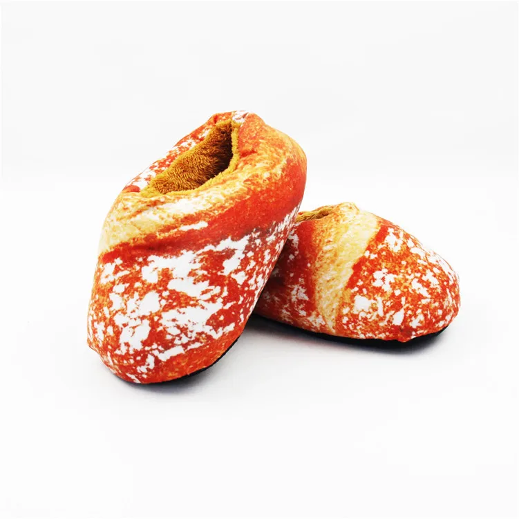 2018 Mens Funny Plush Indoor Bread Slippers For Adults Buy Bread