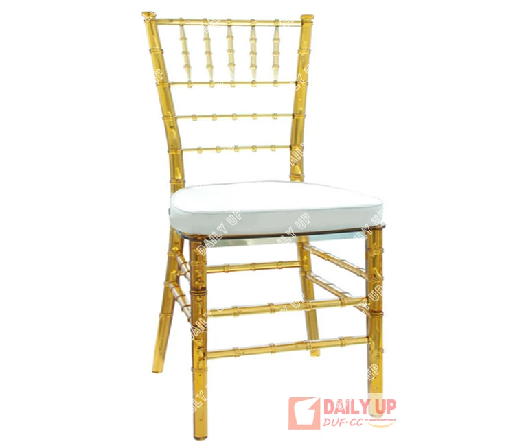 Polycarbonate Acrylic Wedding Chair With Cushion Clear Crystal Tiffany