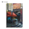 Stable quality streetscape painting full mental wall art for office or home
