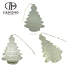 custom 3d laser christmas tree shape leaf bookmark metal