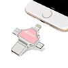 Custom Logo 4 in 1 USB Flash Drive 16gb 32gb 64gb 128gb gift memory stick otg pen drive for iphone x 8 7 Plus smart phones