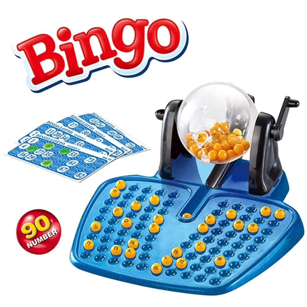 Juego De Bingo Lotto 48 tarjetas 100 que incluye 90 bolas de bingo chips y la bola de Bingo 