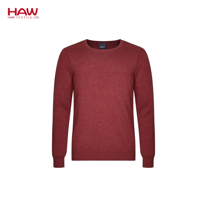 
Long Sleeve Casual Solid Wool Cashmere Pullover Knitted Men Sweater 