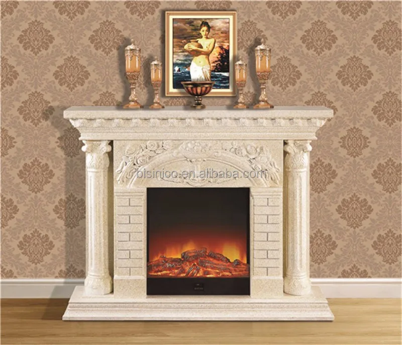 Romeinse zuil kolom elektrische open haard ruimte warmer voor de ... Openhaard fireplaces woonkamer