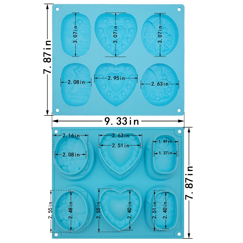 6 Cavity Bpa Free Food Grade Soap Mold Silicone,3d Hand Bar Silicon