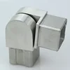 sus 304 Stainless steel handrail elbow rectangle 90 degree square adjustable tube connectors
