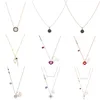 2019 SWA Sweet Smiley Love Sexy Lips Pendant Necklace Simple Sphere Rose Gold Four-leaf Clover Love Arrow Two-one Clavicle Cha